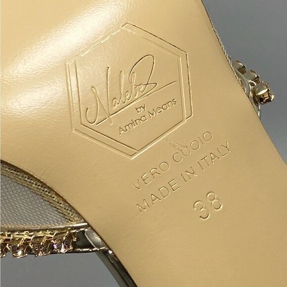 Nalebe Stellar Crystal-Embellished Ankle-Strap Pumps size 38 - Picture 13 of 13